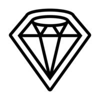 um ícone de arte de linha de joias de diamantes para aplicativos ou sites vetor