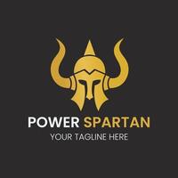 símbolo de guerreiro espartano, emblema. logotipo de capacete espartano, logotipo de capacete de gladiador grego espartano vetor
