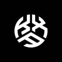 design de logotipo de letra kxa em fundo preto. kxa conceito de logotipo de letra de iniciais criativas. kxa design de letras. vetor