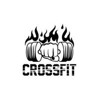 modelo de design de logotipo crossfit vetor