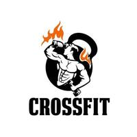 modelo de design de logotipo crossfit vetor