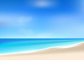 gráficos desenho paisagem vista oceano e céu azul com ilustração vetorial de palma vetor