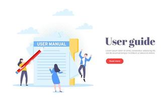 manual do usuário guia livro estilo plano design ilustração vetorial. vetor