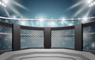 fundo de palco esporte mma vetor