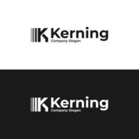 vetor de design de logotipo mínimo moderno simples letra k