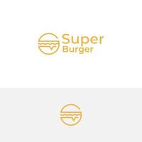 hambúrguer formando letra s, design de logotipo de hambúrguer letra s vetor