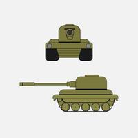 design de ilustração de tanque fofo vetor