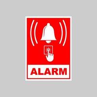 design de ilustração de sinal de alarme fofo vetor