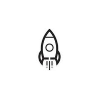logotipo de foguete ou design de ícone vetor