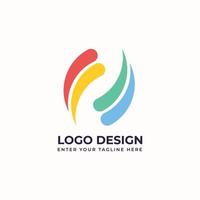 design de modelo de logotipo da empresa abstrata vetor