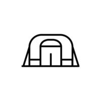 símbolo de ícone de barraca de acampamento com estilo de contorno. ilustração vetorial vetor