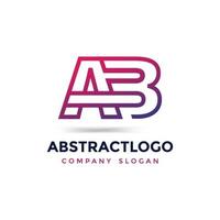 vetor de logotipo de carta conjunta ab para empresa de negócios