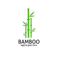 modelo de logotipo de bambu design simples vetor