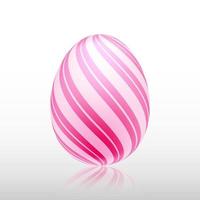 ovo de páscoa rosa com padrão exótico, vetor, ilustração. vetor