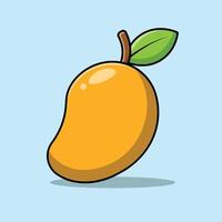 ilustração de ícone de vetor manga fruta dos desenhos animados. comida ícone conceito isolado vetor premium.