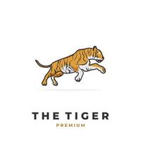 logotipo de ilustração vetorial de tigre simples vetor