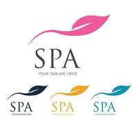 logotipo de beleza de spa vetor