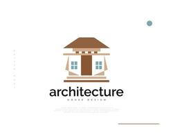 design de logotipo de construção elegante e minimalista para negócios de logotipo imobiliário. projeto de casa abstrata para identidade de marca arquitetônica ou de construção vetor