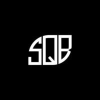 design de logotipo de carta sqb em fundo preto. conceito de logotipo de letra de iniciais criativas sqb. design de letra sqb. vetor