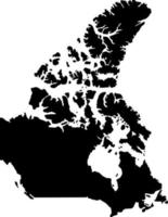 Canadá vector map.hand desenhado estilo de minimalismo.