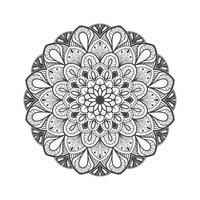 design de mandala ornamental para colorir vetor premium de página - fácil de editar