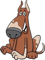 personagem animal em quadrinhos de cachorro feliz dos desenhos animados vetor