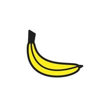 modelo de design de logotipo de ícone de banana de frutas vetor