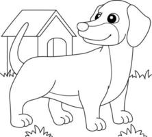 Arte de contorno para crianças, página de livro para colorir, cachorro  kawaii, páginas para colorir para crianças, estilo infantil branco completo