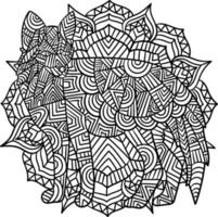 desenhos de mandala de raposa para colorir para adultos vetor