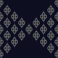 design tradicional de padrão étnico geométrico para plano de fundo, tapete, papel de parede, roupas, embrulho, batik, tecido, sarongue, melhor estilo de bordado de ilustração vetorial vetor