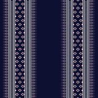triângulo de bordado de textura étnica geométrica em fundo azul escuro usado em papel de parede, roupas, saia, tapete, embrulho, batik, tecido, triângulo formas vetor de textura vermelho e branco, estilos de ilustração