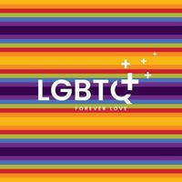 formato vetorial lgbt e bandeira do arco-íris com a palavra lgbtq plus para design de pôster vetor