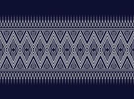 padrão étnico geométrico azul escuro para fundo ou papel de parede e roupas, saia, tapete, papel de parede, roupas, embrulho, batik, tecido, roupas, com vetor de triângulo azul escuro, ilustração