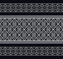 padrão étnico geométrico preto e branco padrão de design tradicional usado para saia, tapete, papel de parede, roupas, embrulho, batik, tecido, roupas, moda, estilos de textura de bordado de ilustração vetorial escuro vetor