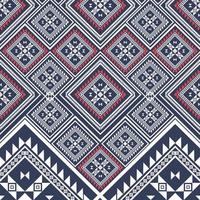 design de triângulo de bordado de textura étnica geométrica em fundo azul escuro ou papel de parede e roupas, saia, tapete, papel de parede, roupas, embrulho, batik, tecido, vetor de textura, estilos de ilustração