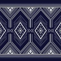 triângulo de bordado de textura étnica geométrica em fundo azul escuro ou papel de parede e roupas, saia, tapete, papel de parede, roupas, embrulho, batik, tecido, vetor de textura de pontos amarelos, estilos de ilustração