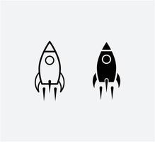 modelo de design de logotipo de vetor de ícone de foguete
