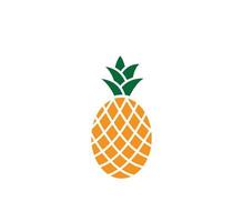 modelo de design de logotipo de vetor de ícone de abacaxi