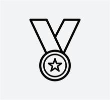 modelo de design de logotipo de vetor de ícone de medalha