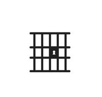 modelo de design de logotipo de vetor de ícone de prisão