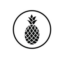 modelo de design de logotipo de vetor de ícone de abacaxi