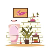 decoração do banheiro limpo banheiro armário casa interior design plano vetor