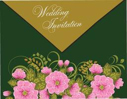 convites de casamento verde esmeralda vetor