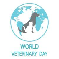 emblema do dia mundial da veterinária vetor