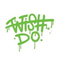 wich - riscado - fazer. citação motivacional de letras de grafite de rua urbana. slogan inspirador com efeitos de respingo e gotas. camiseta de impressão de ilustração vetorial neon, moletom, tipografia, pôster vetor