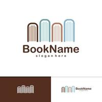 modelo de vetor de logotipo de livro, conceitos de design de logotipo de livro criativo