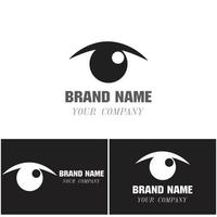 identidade visual corporativa design de logotipo de vetor de cuidados com os olhos