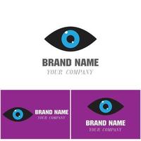 identidade visual corporativa design de logotipo de vetor de cuidados com os olhos