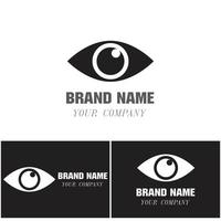 identidade visual corporativa design de logotipo de vetor de cuidados com os olhos