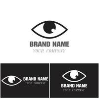 identidade visual corporativa design de logotipo de vetor de cuidados com os olhos